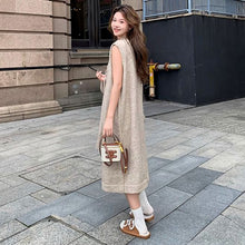 画像をギャラリービューアに読み込む, ノースリーブニットワンピース＆ロング丈カーディガンセットアップ
